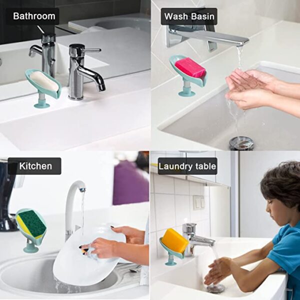 Seifenhalter ohne Bohren 2 Stk. | Seifenablage für Badezimmer und Küche – Bild 4