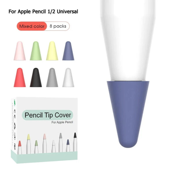 iPad Pencil Spitzenabdeckung Silikon 8 Stk. | Spitzenschutz kompatibel mit der 1. & 2. Generation – Bild 6