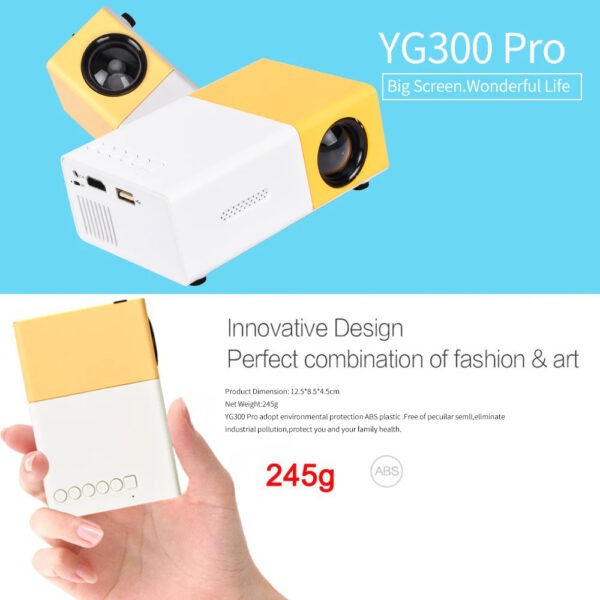 Mini Beamer Pro | Mini Projektor Heimkino 720p HD – Bild 3