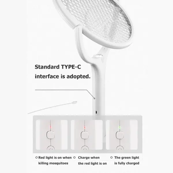 Elektrische Fliegenklatsche | Mosquitofalle Schläger für Mücken, Nachtfalter und Fliegen – Bild 7