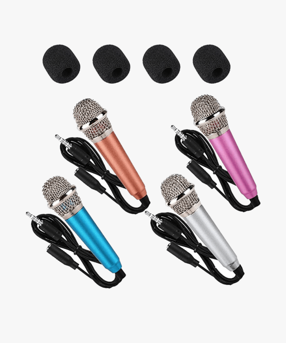 Buntes Mini Mikrofon | Tragbares Mini Karaoke Mikrofon fürs Smartphone