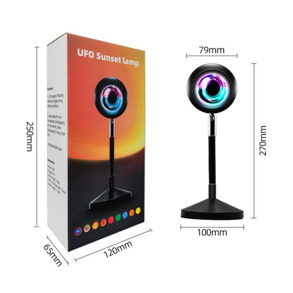 16 Farben Sunset Lampe | 360° verstellbare Sonnenuntergang Lampe – Bild 6