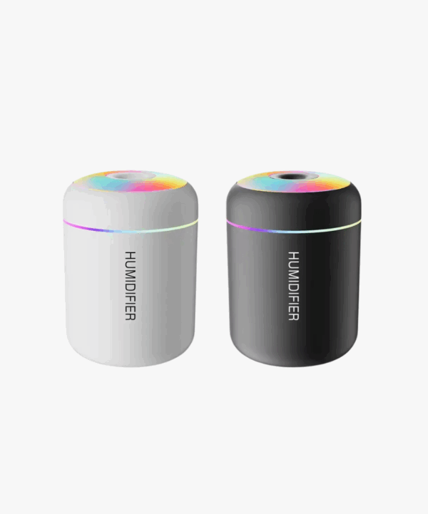 Mini Luftbefeuchter mit LED-Licht Funktion | 180ml Diffusor mit Nachtlicht