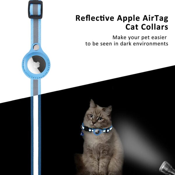 AirTag Katzenhalsband mit Glocke | Eingebauter AirTag Halter Halsband für Haustiere – Bild 6