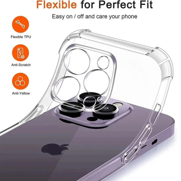 iPhone Handyhülle durchsichtig | Transparente Schutzhülle Case für iPhone iPhone 16, 15, 14, 13, 12, 11 Pro, Pro Max, Mini, SE 2022 – Bild 2