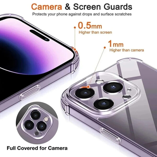 iPhone Handyhülle durchsichtig | Transparente Schutzhülle Case für iPhone iPhone 16, 15, 14, 13, 12, 11 Pro, Pro Max, Mini, SE 2022 – Bild 3