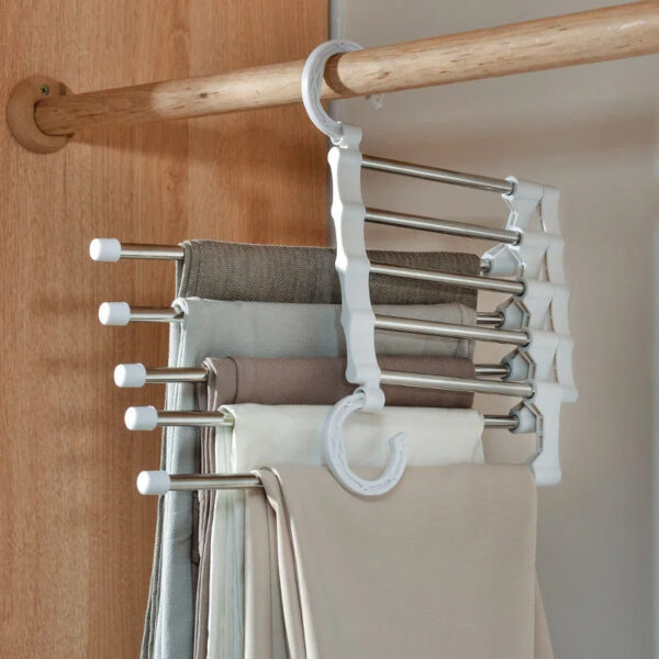 Kleiderstange für faltenfreie Kleidung | Klappbarer Schrank Organizer – Bild 2