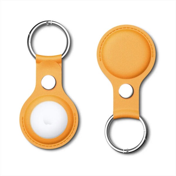 AirTag Schlüsselanhänger für Apple AirTags | AirTag Schutzhülle aus Leder-Imitat und Halterung – Bild 7