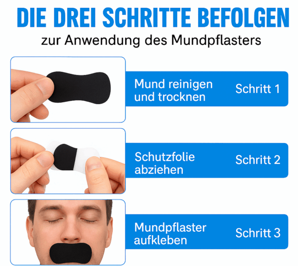 Better Sleep Bundle | Mouth Tape (Gegen Schnarchen) & magnetische Nasenpflaster – Bild 4