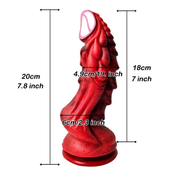 Glow-in-the-Dark Drachen Dildo | Saugnapf-Dildo für Frauen und Männer – Bild 4