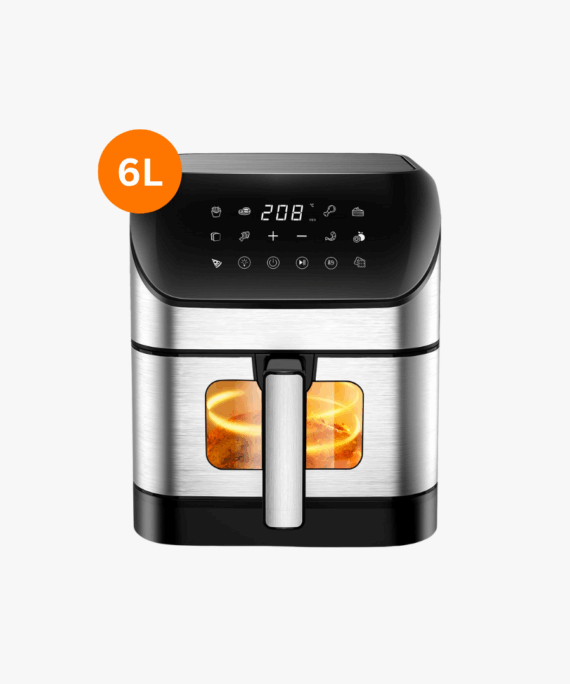 Heißluftfritteuse 6 L | Air Fryer mit 10 Modi, Touch-Funktion & 60-Minuten-Timer