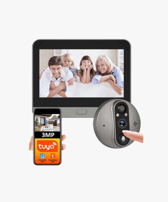 Türklingel mit Kamera & Display | 2K+ Quad HD Video-Türsprechanlage funktioniert mit Alexa